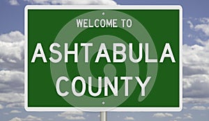 Highway sign for Ashtabula County