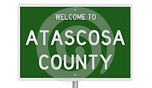 Highway sign for Atascosa County