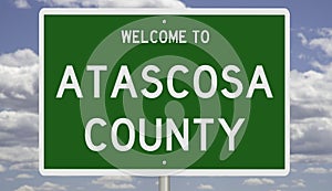 Highway sign for Atascosa County