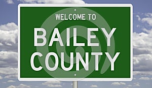 Highway sign for Bailey County