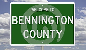Highway sign for Bennington County