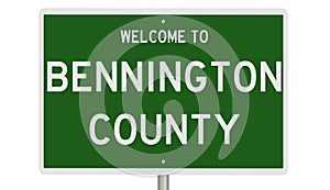 Highway sign for Bennington County