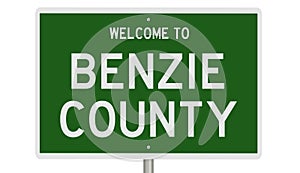 Highway sign for Benzie County