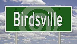 Highway sign for Birdsville photo