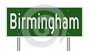 Highway sign for Birmingham Alabama