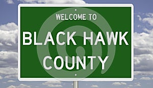 Highway sign for Black Hawk County