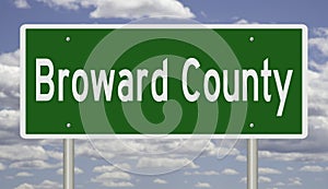 Highway sign for Broward County Florida photo