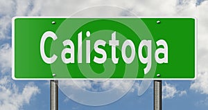 Highway sign for Calistoga California