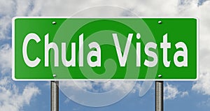 Highway sign for Chula Vista California