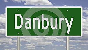 Highway sign for Danbury