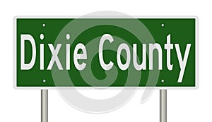 Highway sign for Dixie County