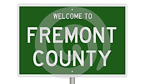 Highway sign for Fremont County