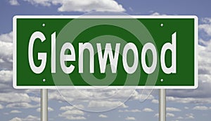 Highway sign for Glenwood