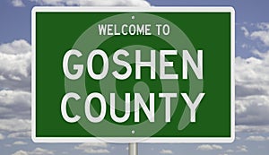 Highway sign for Goshen County