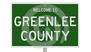 Highway sign for Greenlee County