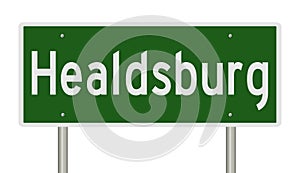 Highway sign for Healdsburg California photo