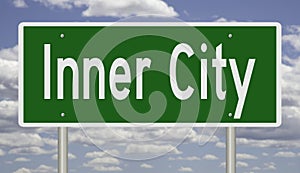 Highway sign for Inner City