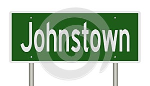 Highway sign for Johnstown