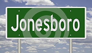 Highway sign for Jonesboro Arkansas photo