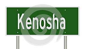 Highway sign for Kenosha Wisconsin