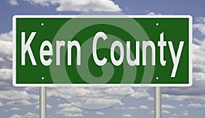 Highway sign for Kern County California