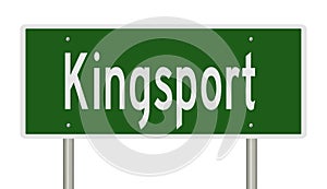 Highway sign for Kingsport Tennessee