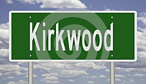 Highway sign for Kirkwood Missouri