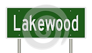 Highway sign for Lakewood Colorado