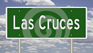 Highway sign for Las Cruces New Mexico