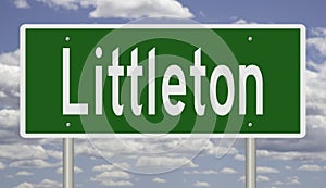 Highway sign for Littleton Colorado