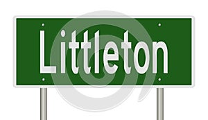 Highway sign for Littleton Colorado