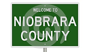 Highway sign for Niobrara County