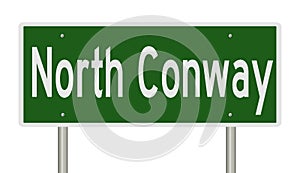 Highway sign for North Conway New Hampshire