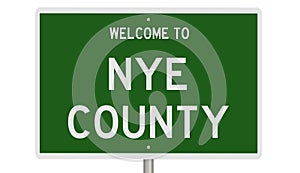 Highway sign for Nye County photo