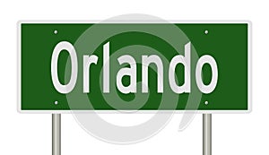 Highway sign for Orlando Florida