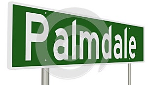 Highway sign for Palmdale California photo