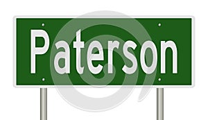 Highway sign for Paterson