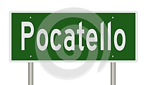 Highway sign for Pocatello Idaho