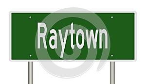 Highway sign for Raytown Missouri