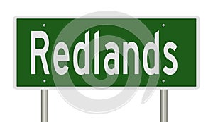 Highway sign for Redlands Colorado