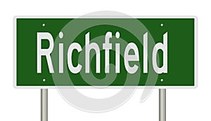 Highway sign for Richfield Utah