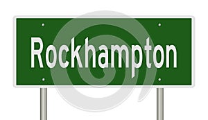 Highway sign for Rockhampton