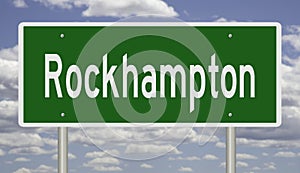 Highway sign for Rockhampton