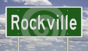 Highway sign for Rockville