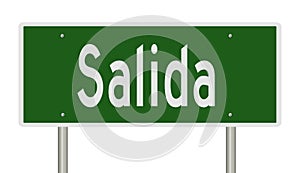 Highway sign for Salida Colorado