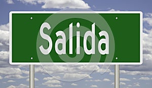 Highway sign for Salida Colorado photo