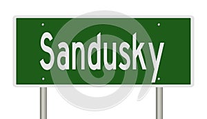 Highway sign for Sandusky Ohio