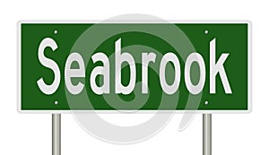 Highway sign for Seabrook New Hampshire