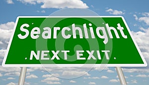 Highway sign for Searchlight