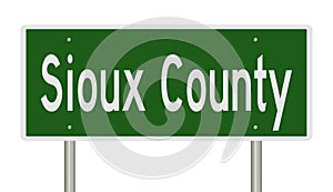 Highway sign for Sioux County